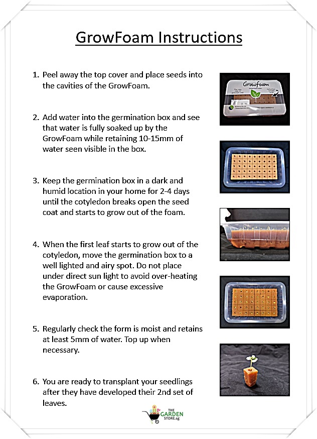 GrowFoams Instructions